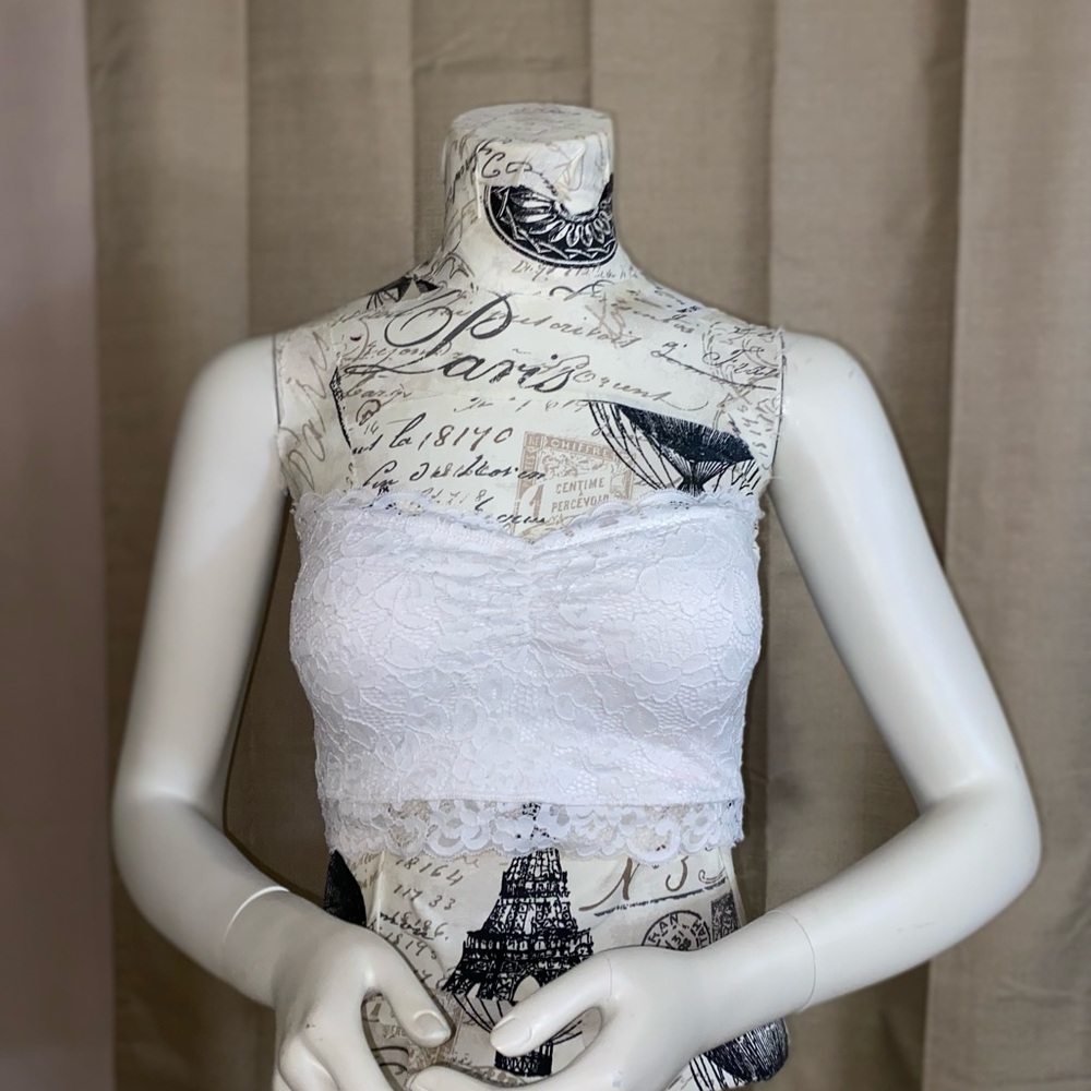 White Lace Bandeau Top
